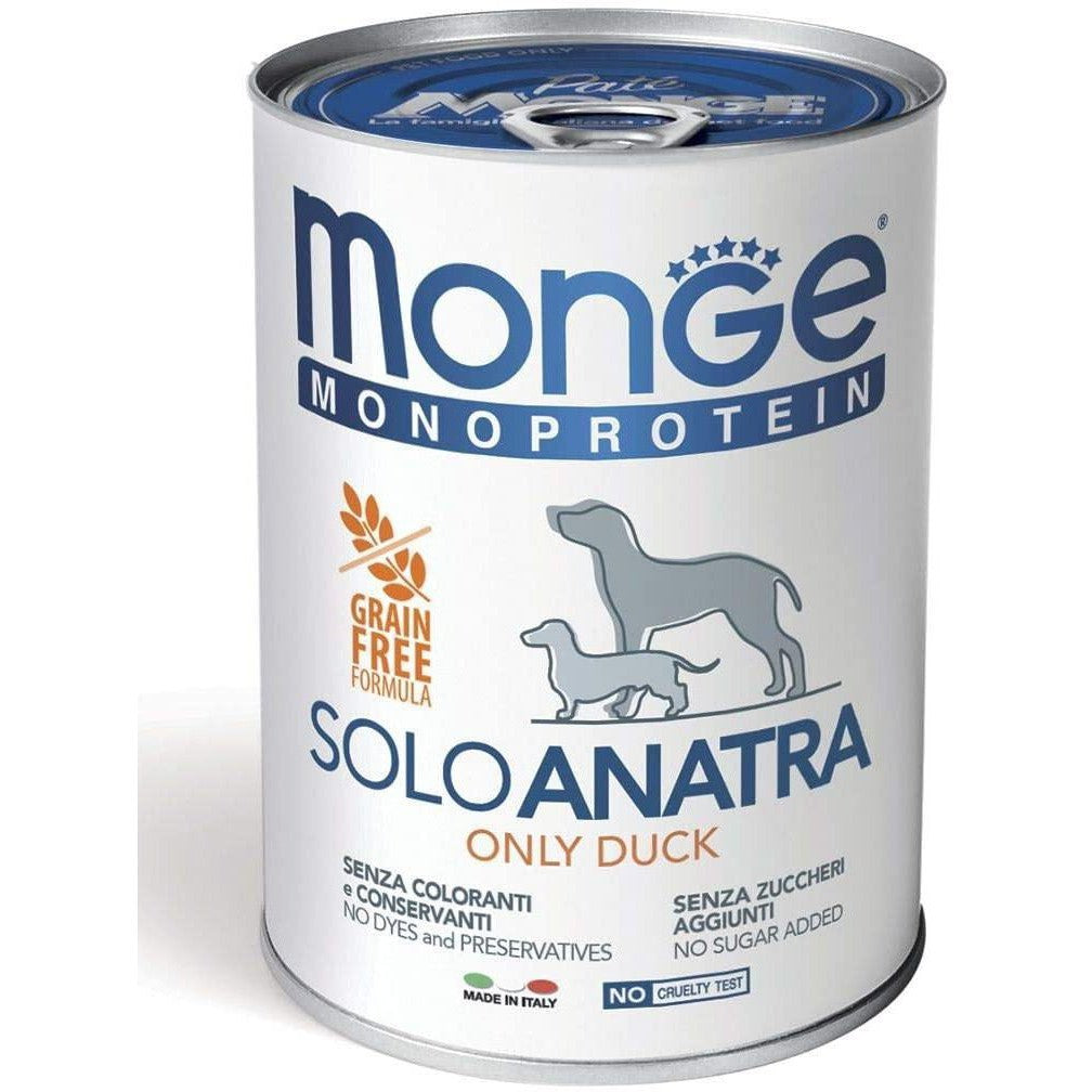 Monge Monoproteico Patè Anatra 400g - Cibo Umido per Cani Monge Monoproteico Patè Anatra 400g - Cibo Umido per Cani